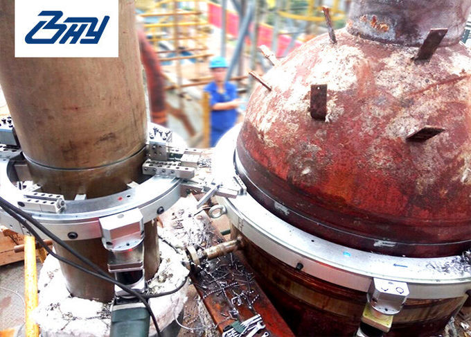 Corte frío de aluminio portátil del tubo y máquina que bisela que procesan los diversos tubos en sitio